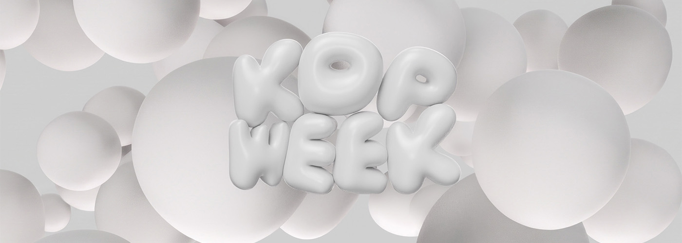 Kop Week — wordmark 3D